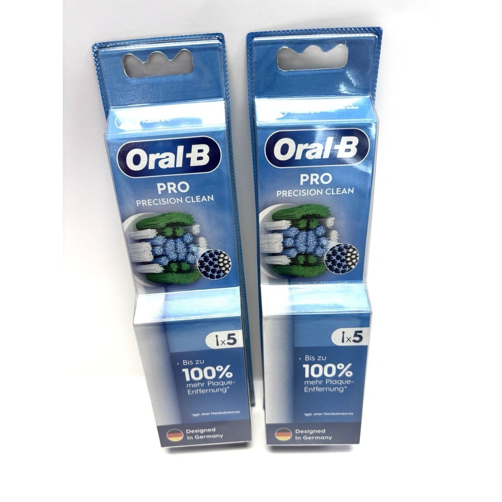 Oral-B Pro Precision Clean Brush Heads 10 Total 2 Packs Replacement